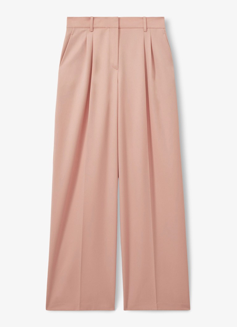 Pantaloni Reiss Billie cu talie înaltă, cu talie largă și buzunare laterale.