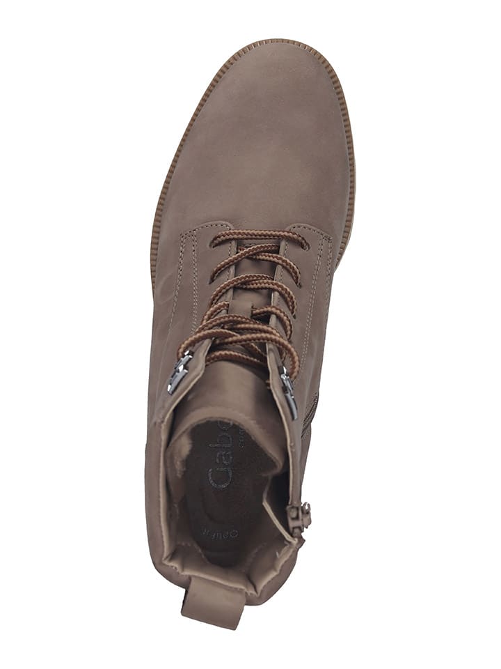 Gabor Comfort Leder-Boots in Hellbraun günstig kaufen