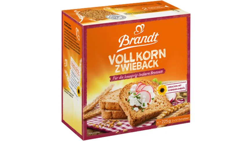 Brandt Vollkornzwieback 225 g