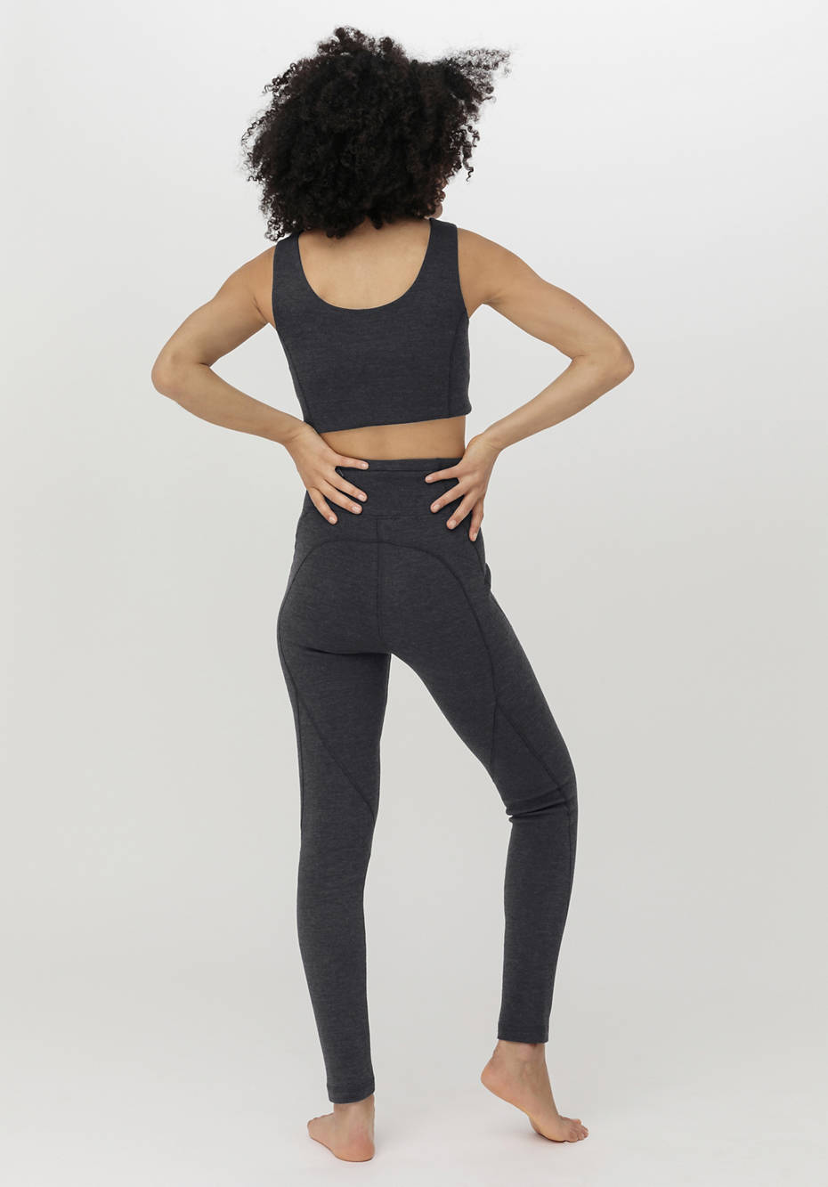 Sport Leggings aus Bio-Merinowolle mit Bio-Baumwolle