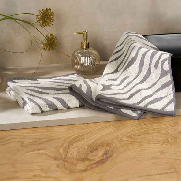 Frottierserie Square Handtuch Zebra, 2 x 2er Set