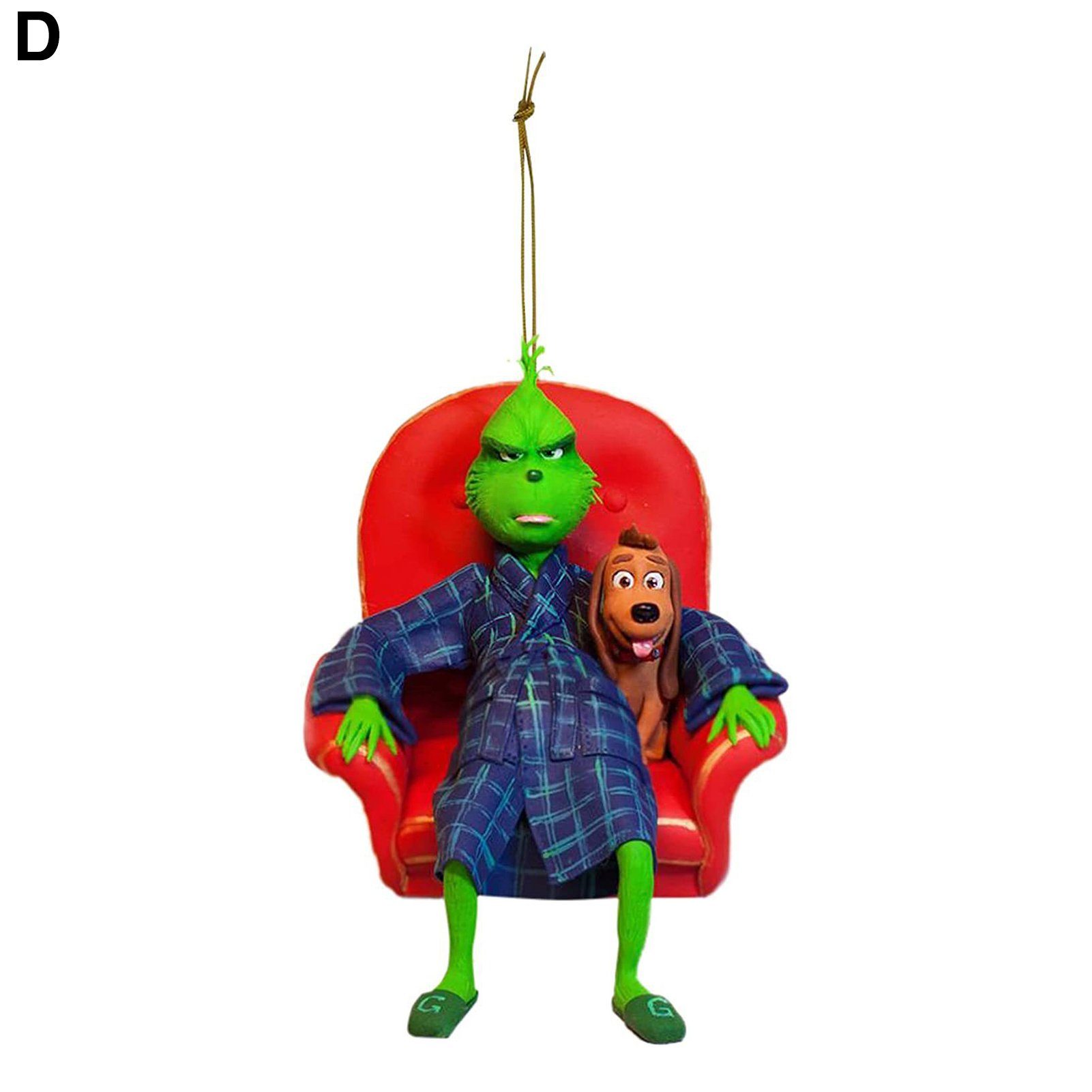 farfi Dekohänger Weihnachtsanhänger, Grinch-Figur,farbechter Christbaumschmuck-Anhänger (1 Pc, 9 verschiedene Stile zur Auswahl), Weihnachtsdekoration