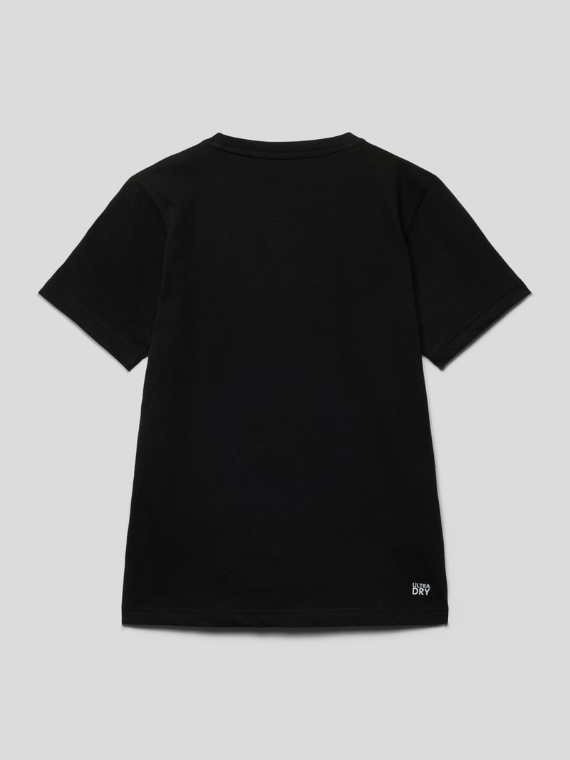 T-Shirt mit Label-Detail in schwarz