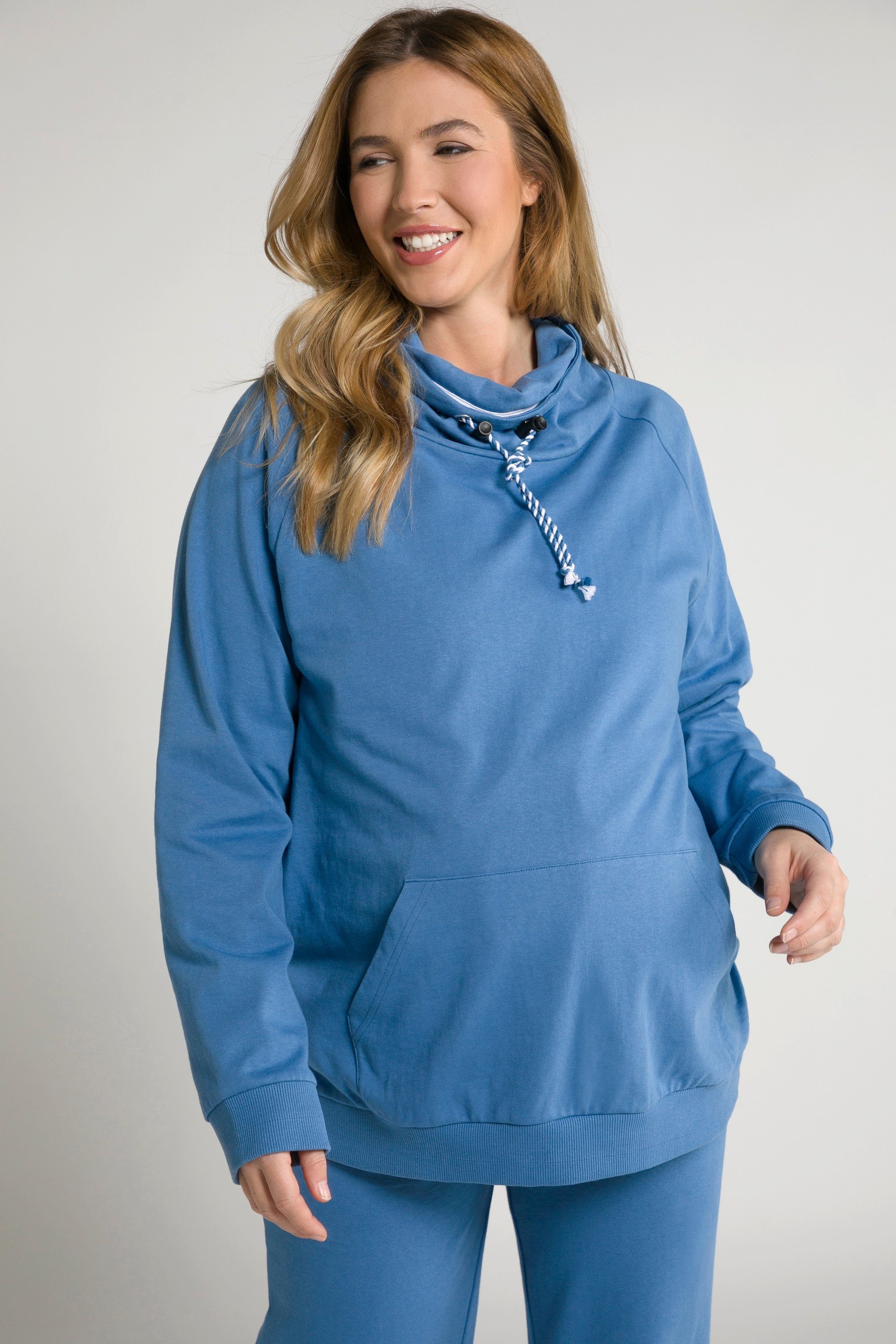 Ulla Popken Umstandssweatshirt Bellieva-Sweatshirt elastische Seitennähte Langarm