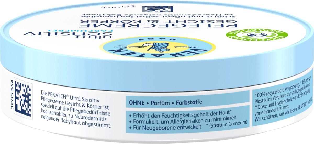 Baby Pflegecreme Gesicht & Körper ultra sensitiv, 100 ml
