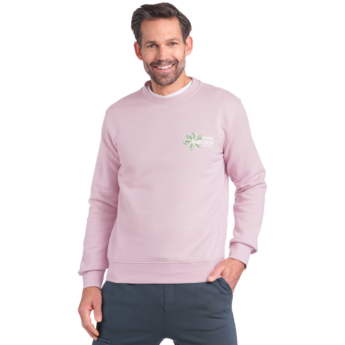 Herren Sweatshirt mit gummiertem Print