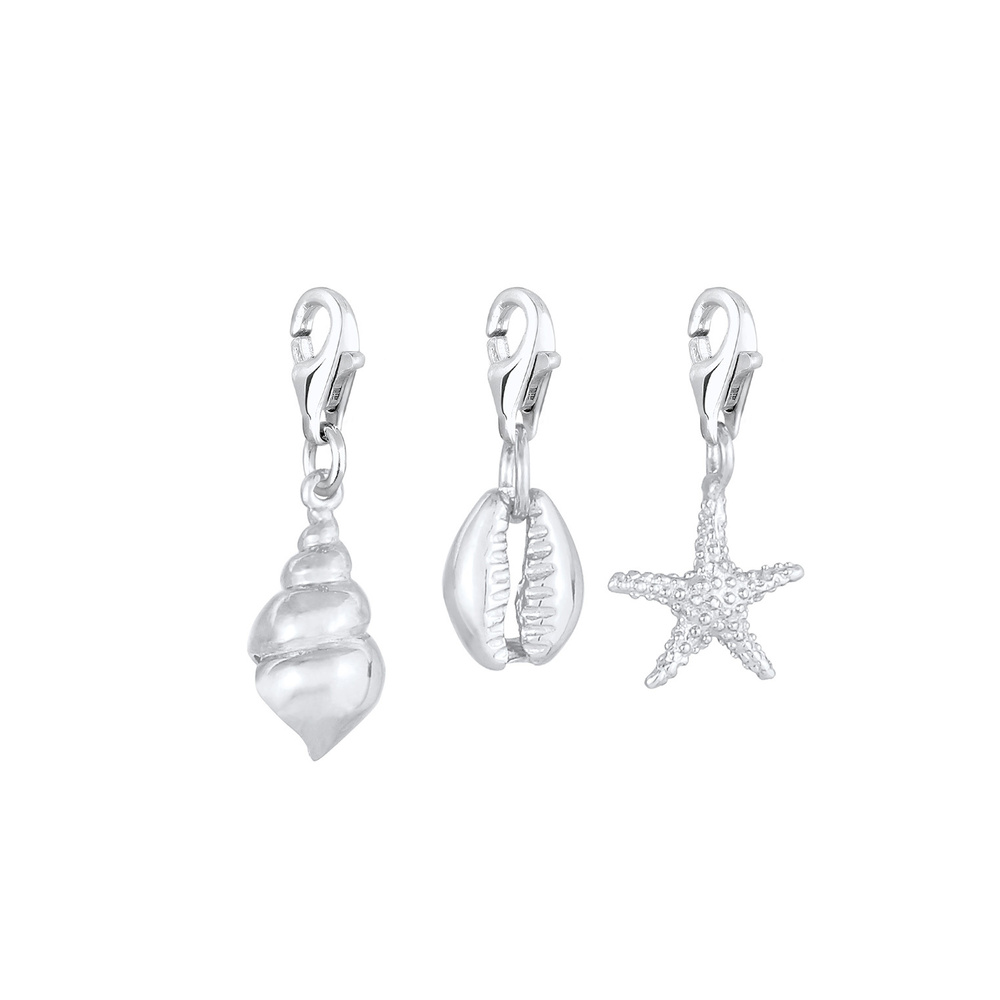 Nenalina Nenalina Amulette Ensemble de charme pour dames Étoile de mer coquille en 925/100 Pendentif