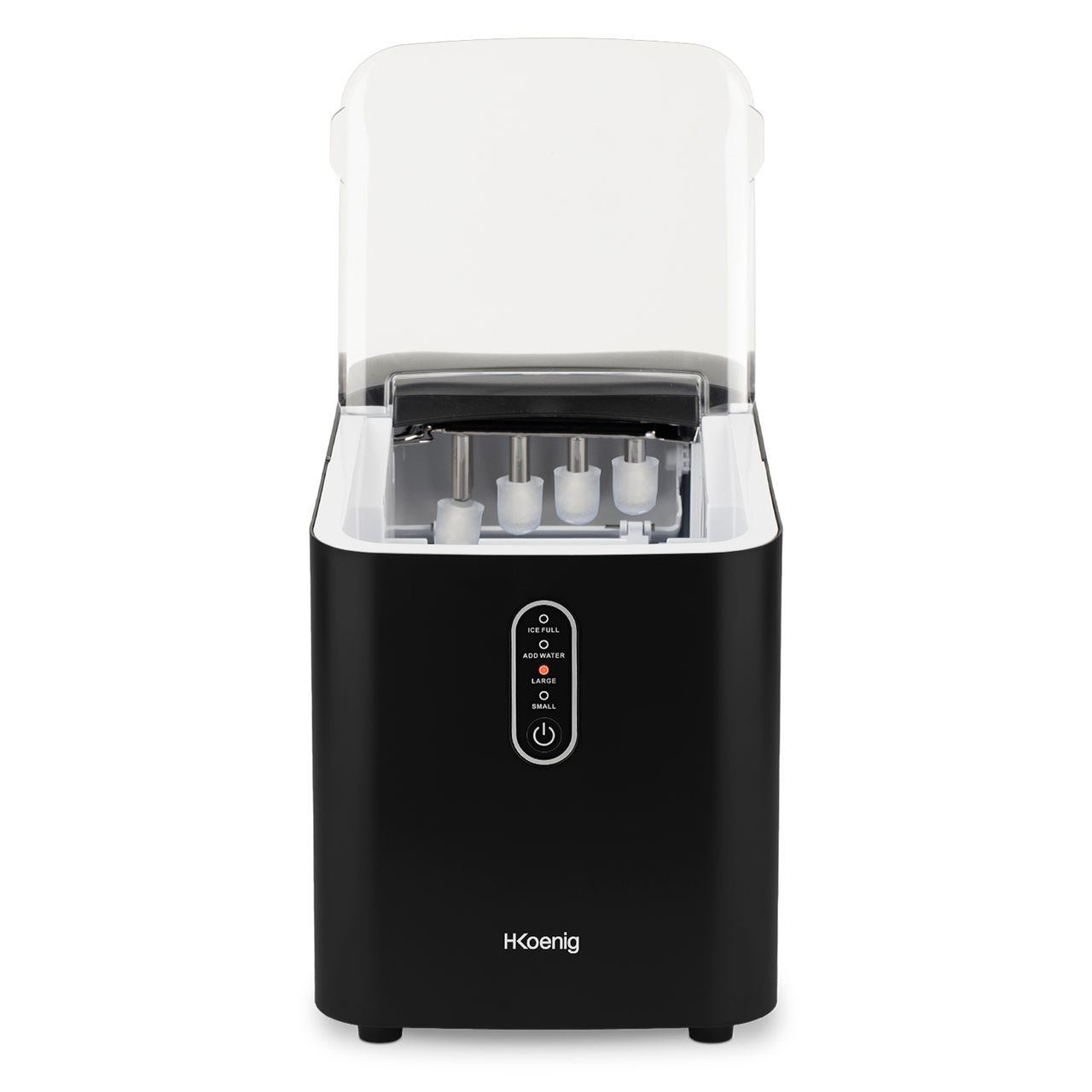 H.Koenig KUB14 Eiswürfelbereiter, 12kg in 24h, 2 Eiswürfelgrößen, Automatisch, Elektrisch