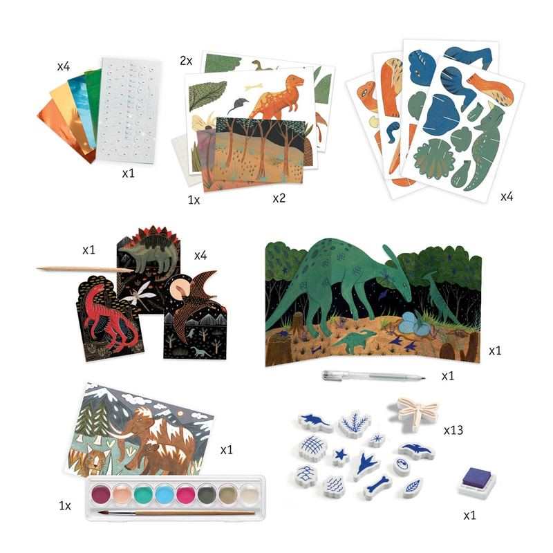 Coffret multi-activités Le monde des dinosaures Djeco