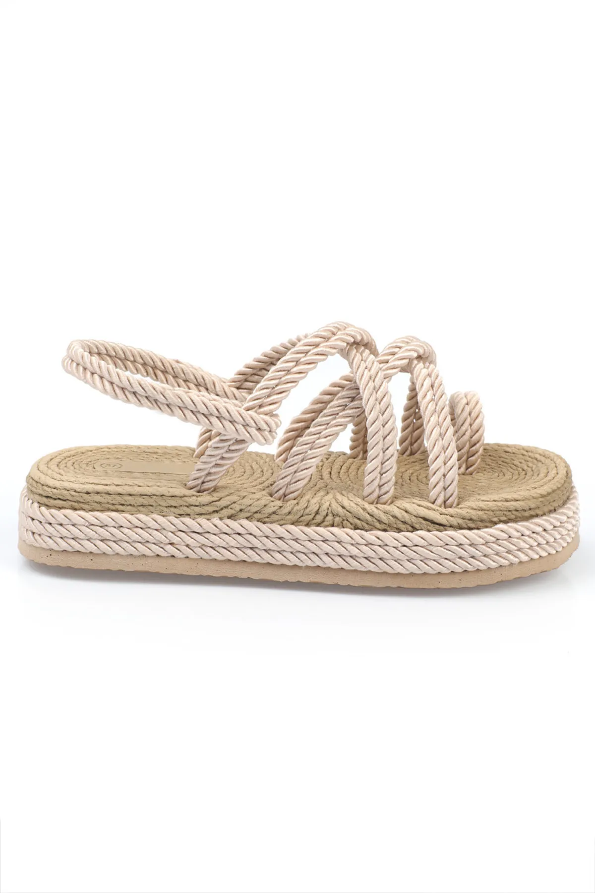 Capone Outfitters  Damen-Sandalen mit Keilabsatz und Schnürung