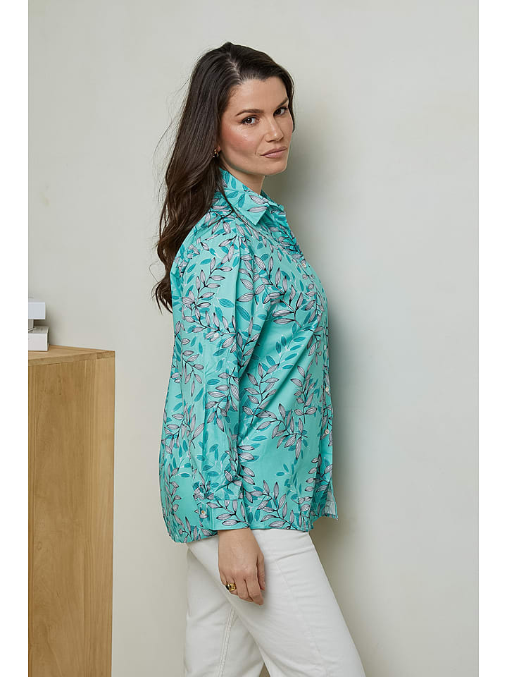 Curvy Lady Hemd in Türkis günstig kaufen