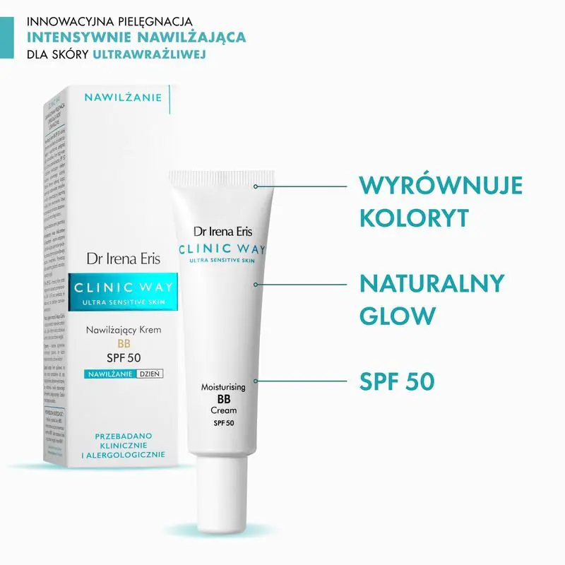 Dr. Irena Eris Clinic Way Fugtighedsgivende Dag BB Creme SPF 50 Nr. 20 Medium Beige