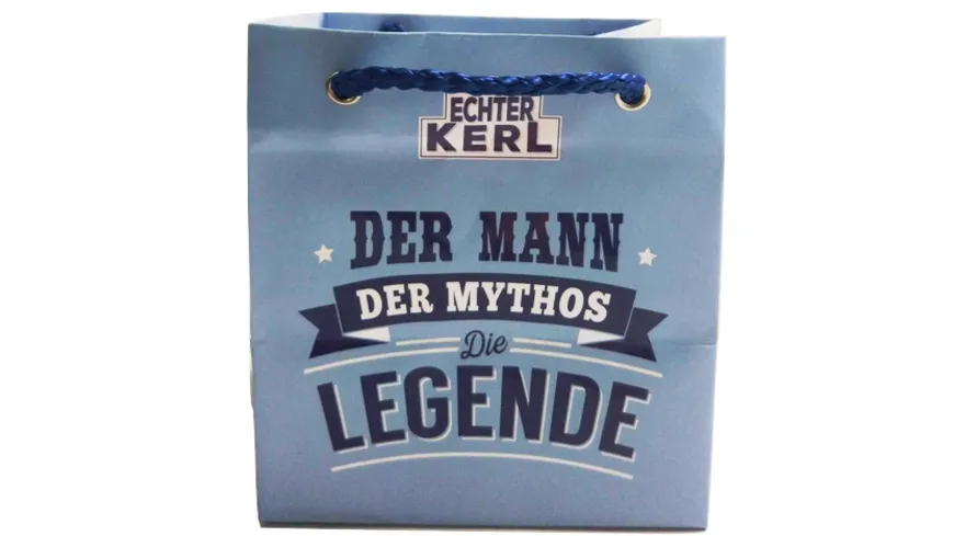 H&H Echter Kerl Emaille-Becher Geschenktasche