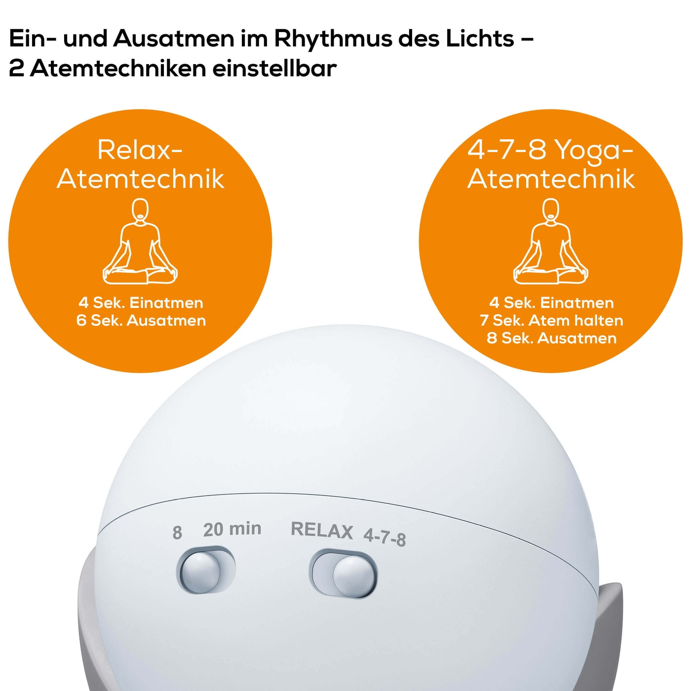 Beurer SL 10 DreamLight Einschlafhilfe mit Licht-Einschlafhilfe mit Atemtechnik & Lichtprojektion an die Zimmerdecke