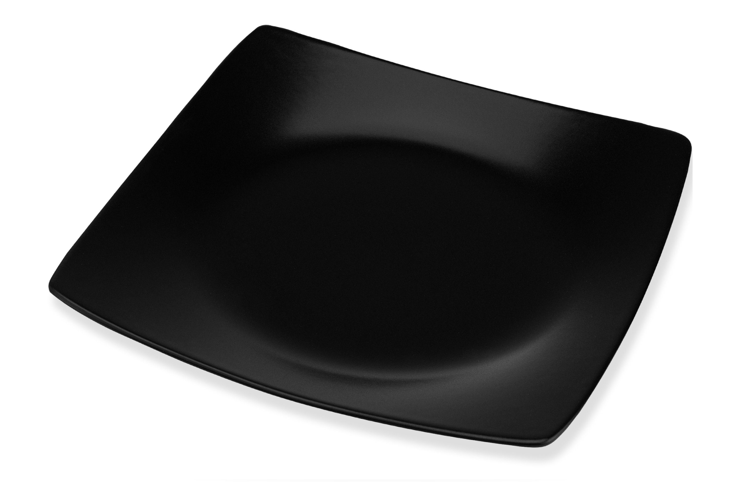 Konsimo Tafelservice EPIRI Geschirrset Speiseteller Suppenteller Dessertteller 6 Personen (18-tlg), Keramik, quadratisch, Spulmachinen- und Mikrowellengeeignet