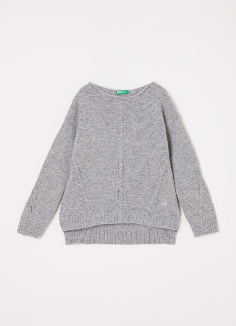 Suéter Benetton de malha fina em mistura de lã