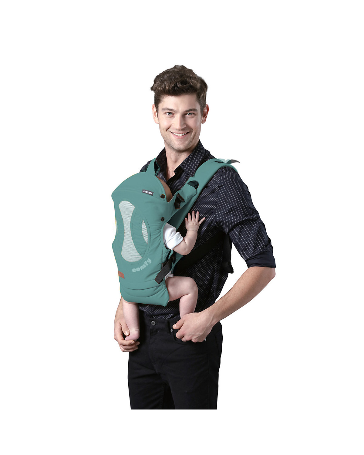 Babytrage Comfy 3 in 1 Bauch- und Rückentrage 4 Positionen bis 9 kg ab Geburt Babytragen