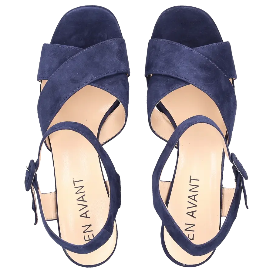 EN AVANT - Sandalen LUXE Veloursleder - blau