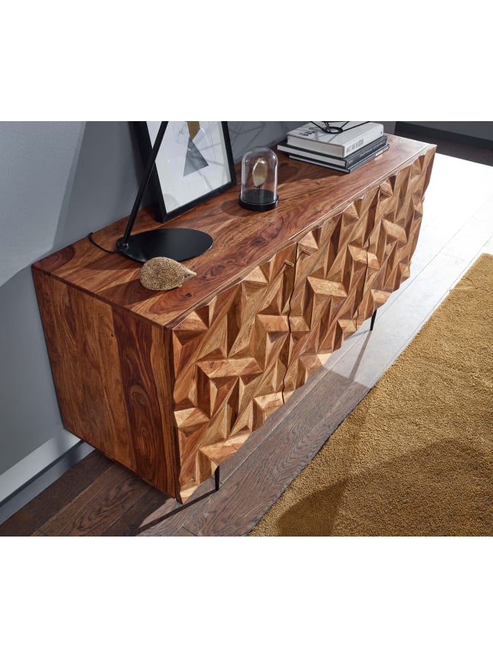 KADIMA DESIGN Sideboard 144x72x47 cm Massivholz / Metall Anrichte, Kommode günstig kaufen onesize