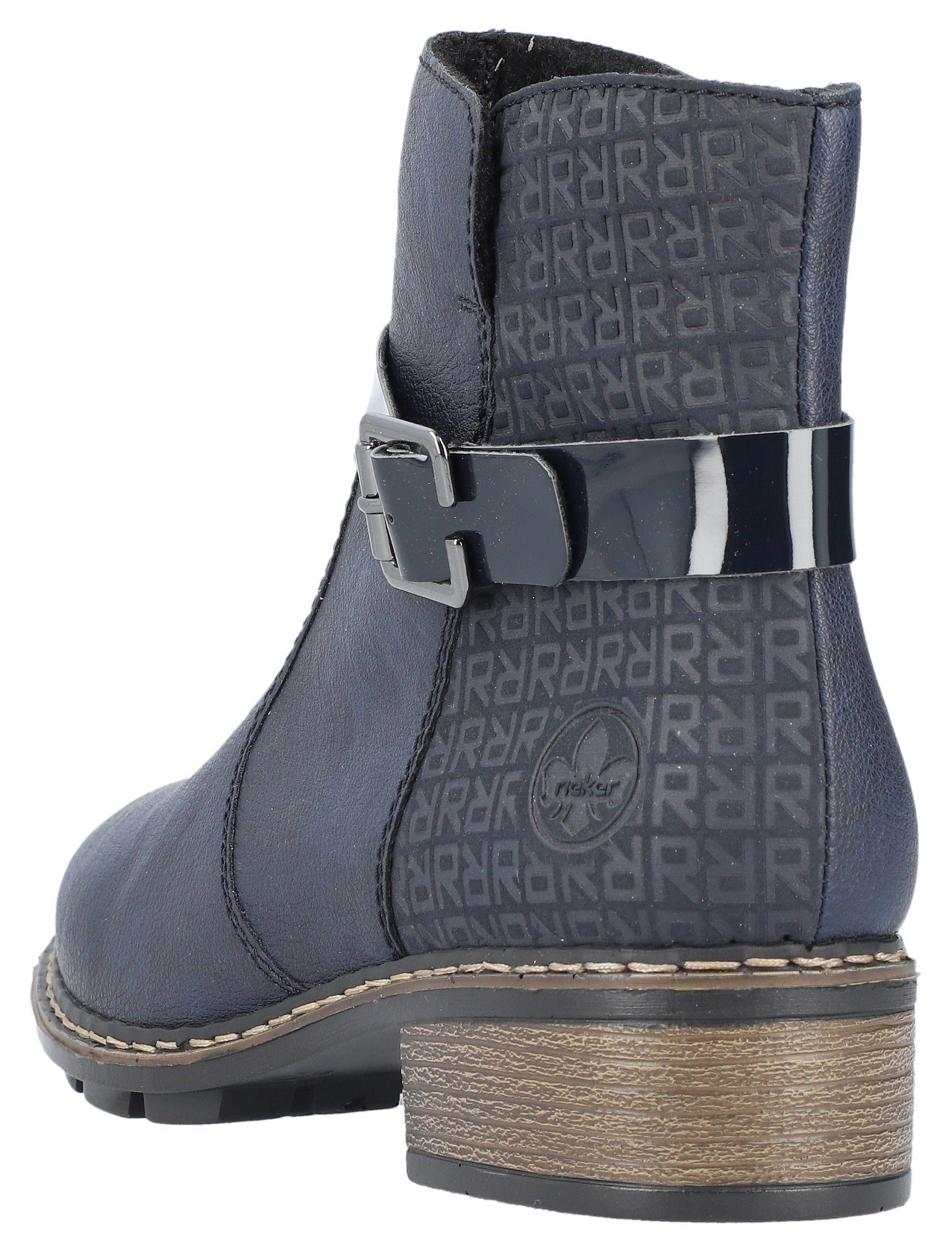 Rieker Stiefelette mit Zierriemchen aus Lackmaterial