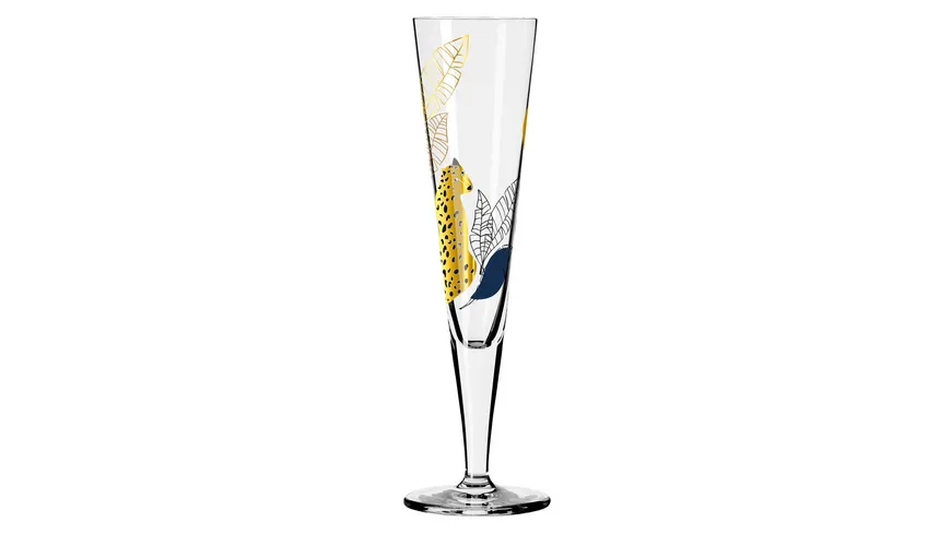 RITZENHOFF Champagnerglas Goldnacht #33 von Concetta Lorenzo Gold, Schwarz, Blau