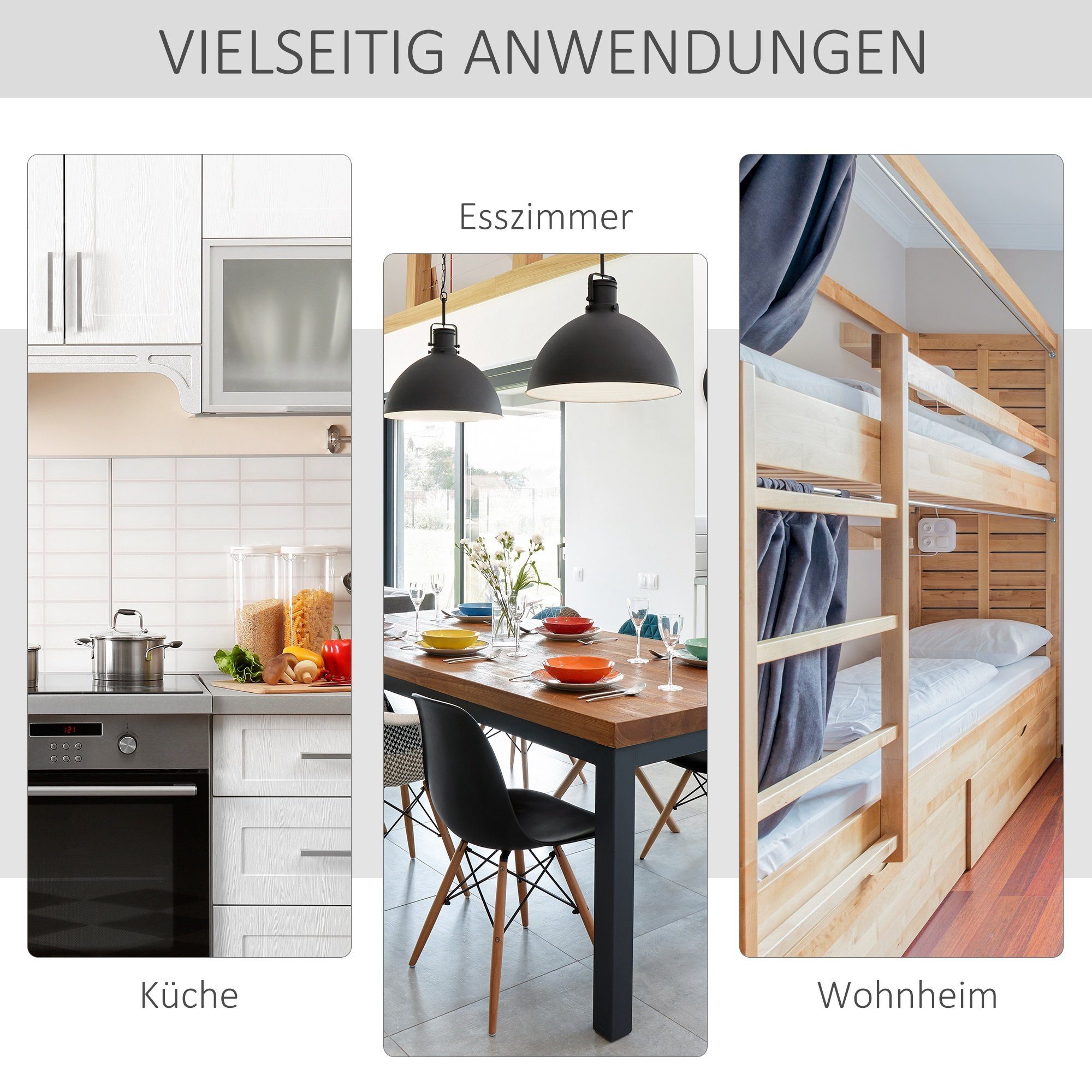 HOMCOM Klapptisch Mobiler Klapptisch