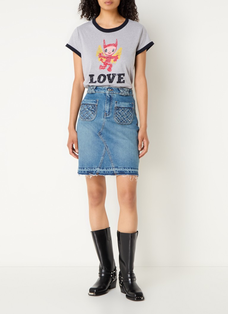 Jupe en jean mini Zadig&Voltaire avec poches plaquées