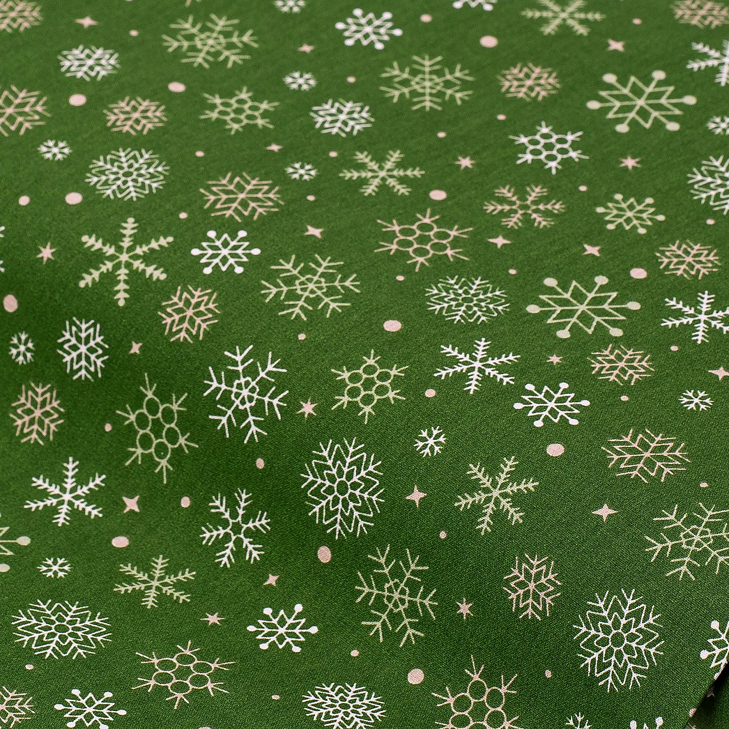 Baumwollstoff Schneeflocken 