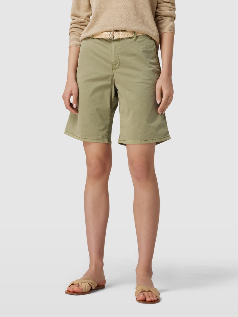 Shorts mit Gürtel in khaki