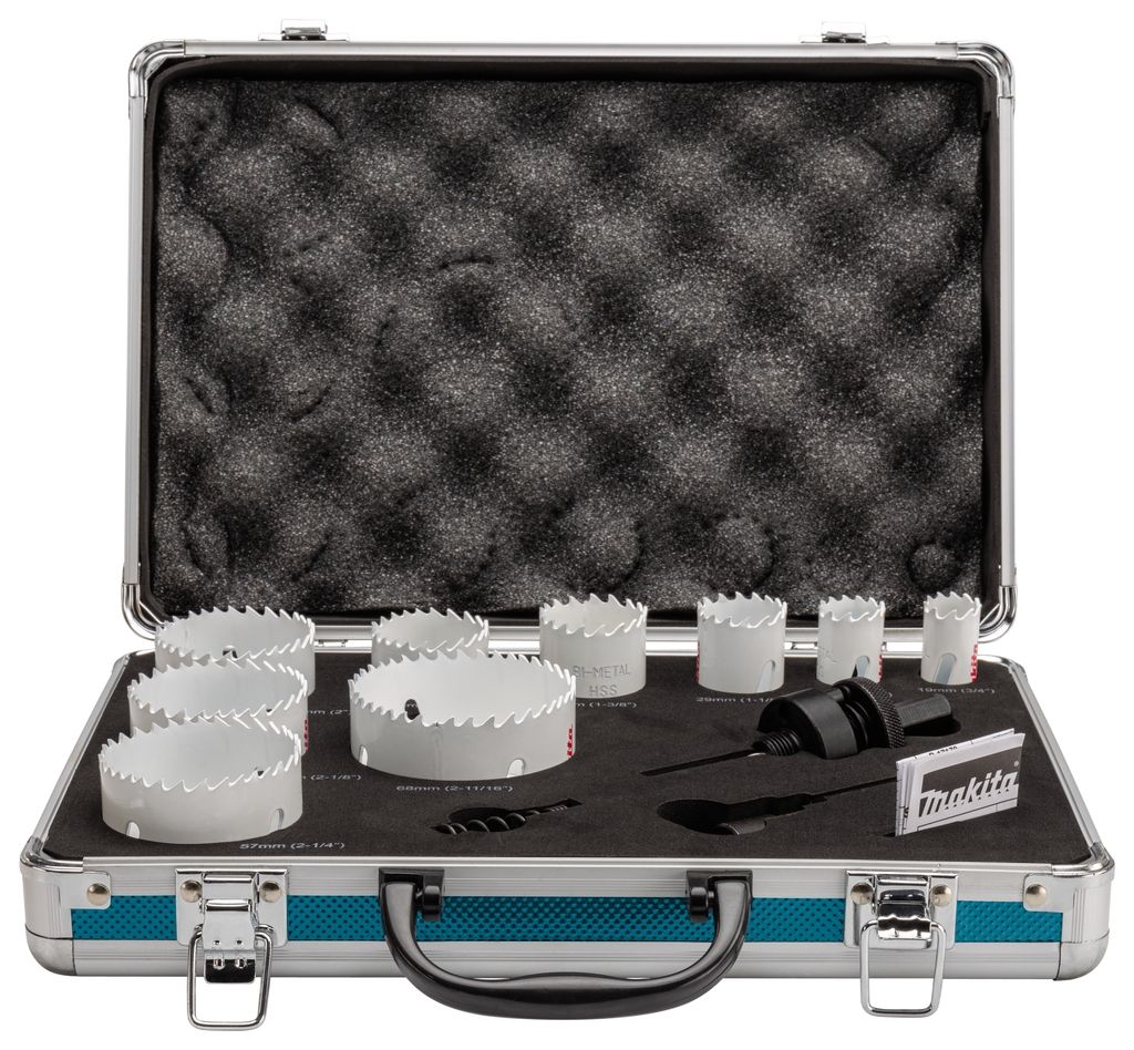 Makita Accessories D-47282 12-delt hulsavsæt til træ/metal