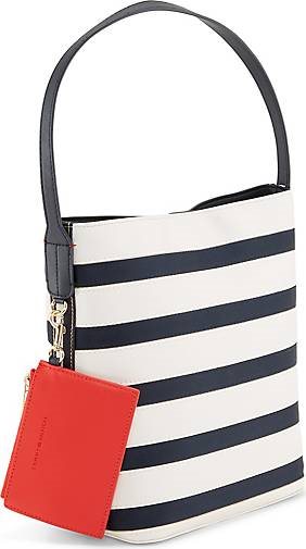 TOMMY HILFIGER Schultertasche ICONIC TOMMY BUCKET BAG STRIPES