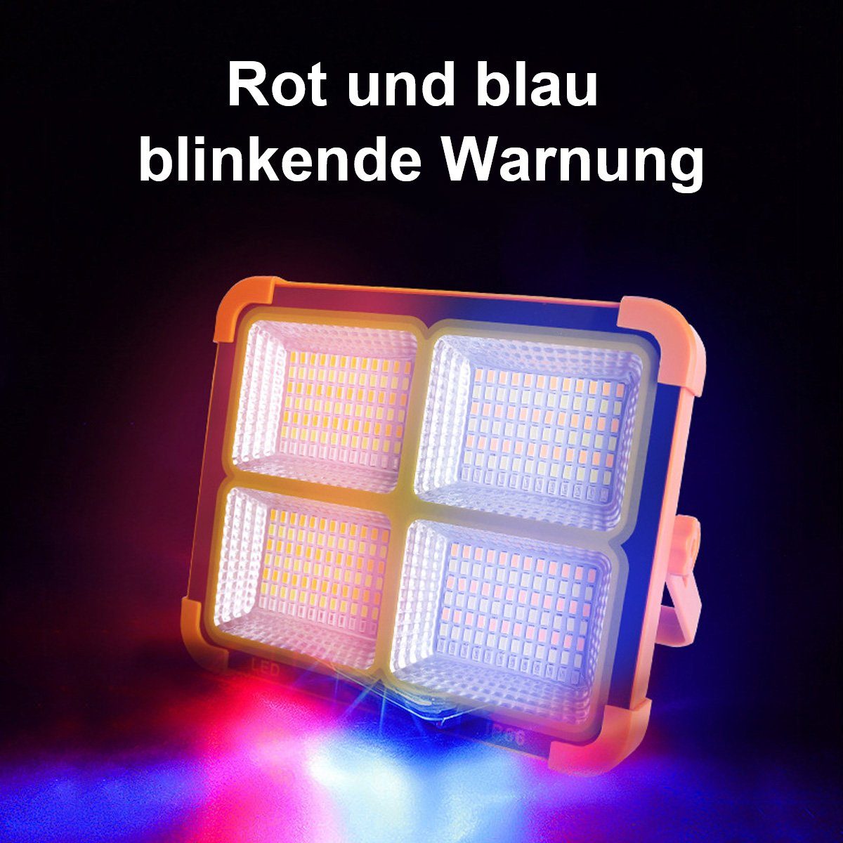 yozhiqu Baustrahler LED-Solarleuchte, Notbeleuchtung, tragbare Außenleuchte, Tragbarer D8-Solarscheinwerfer für Camping-Nachtmarktstände