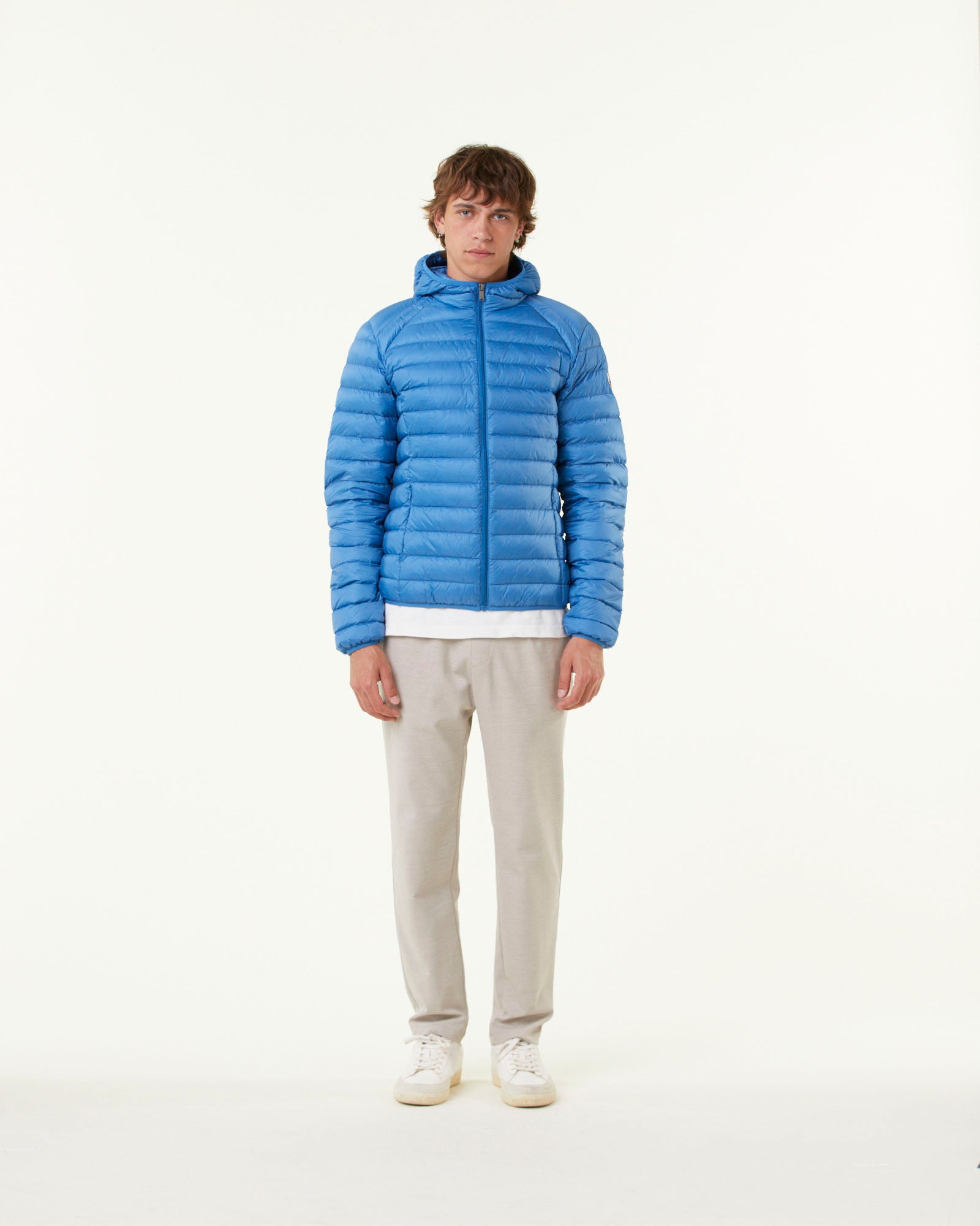 Doudoune légère à capuche Bleu denim Nico