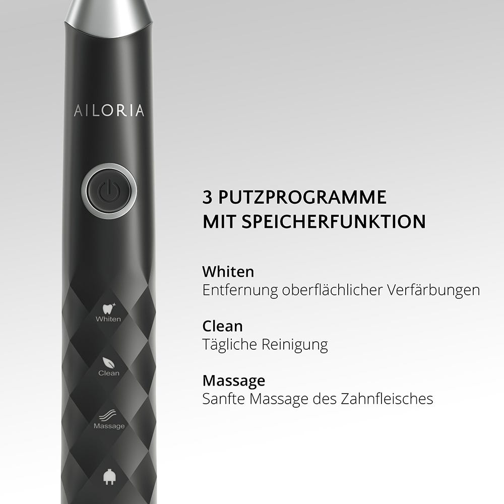 Ailoria Shine Bright Schallzahnbürste Schwarz