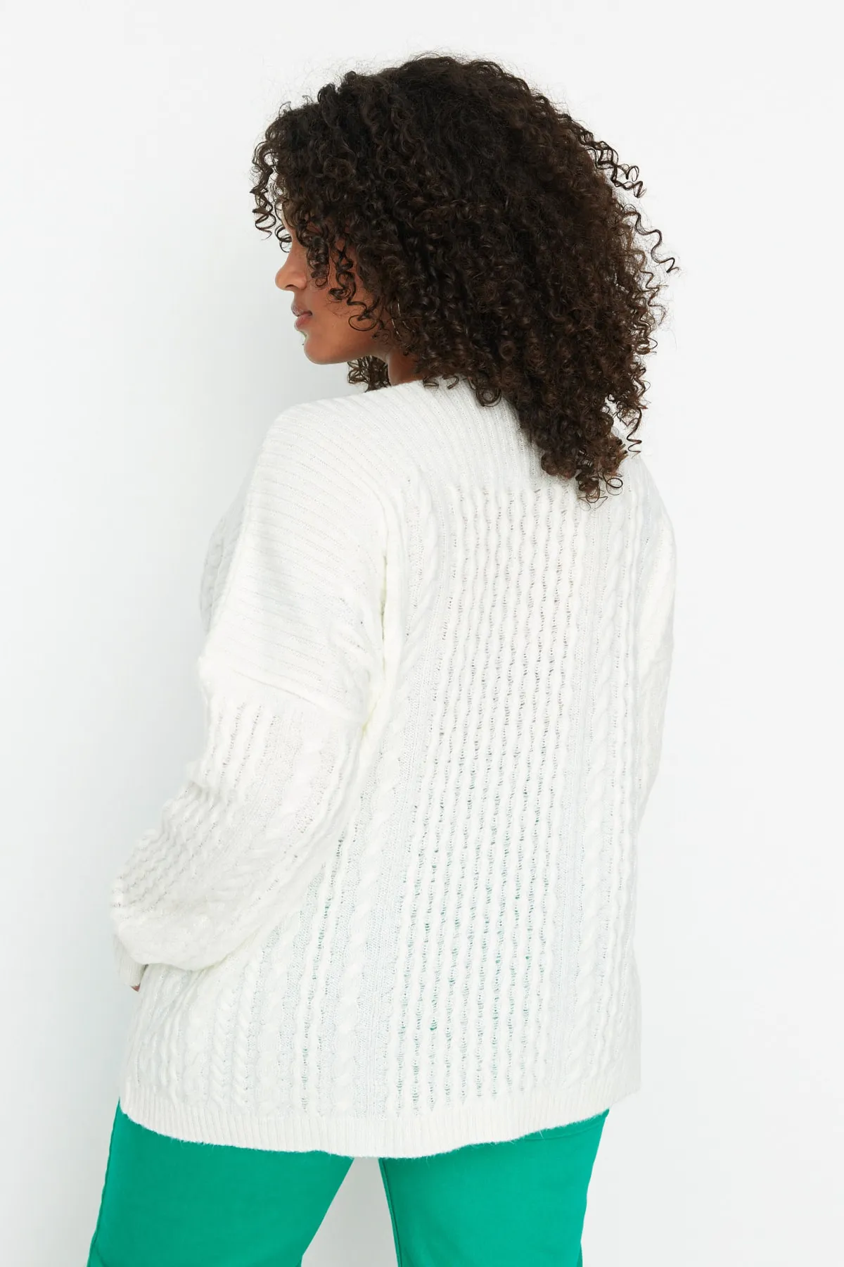 Trendyol Curve  Ecru-Strickpullover TBBAW23AN00014