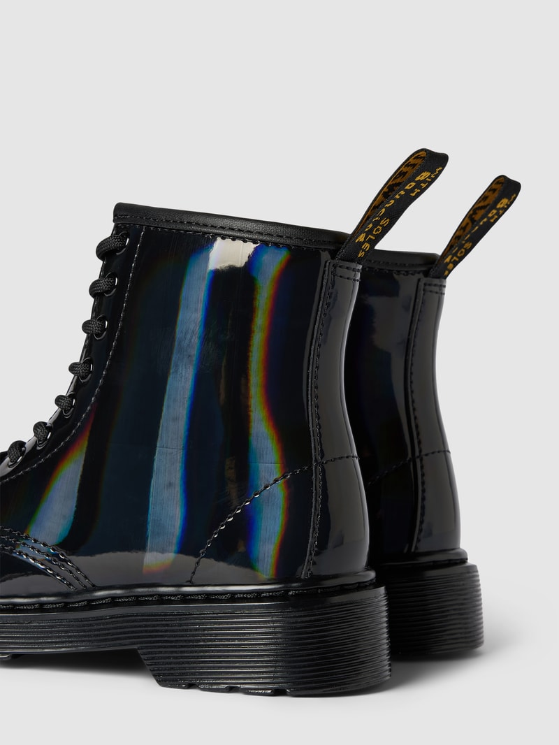 Boots aus Leder in schwarz