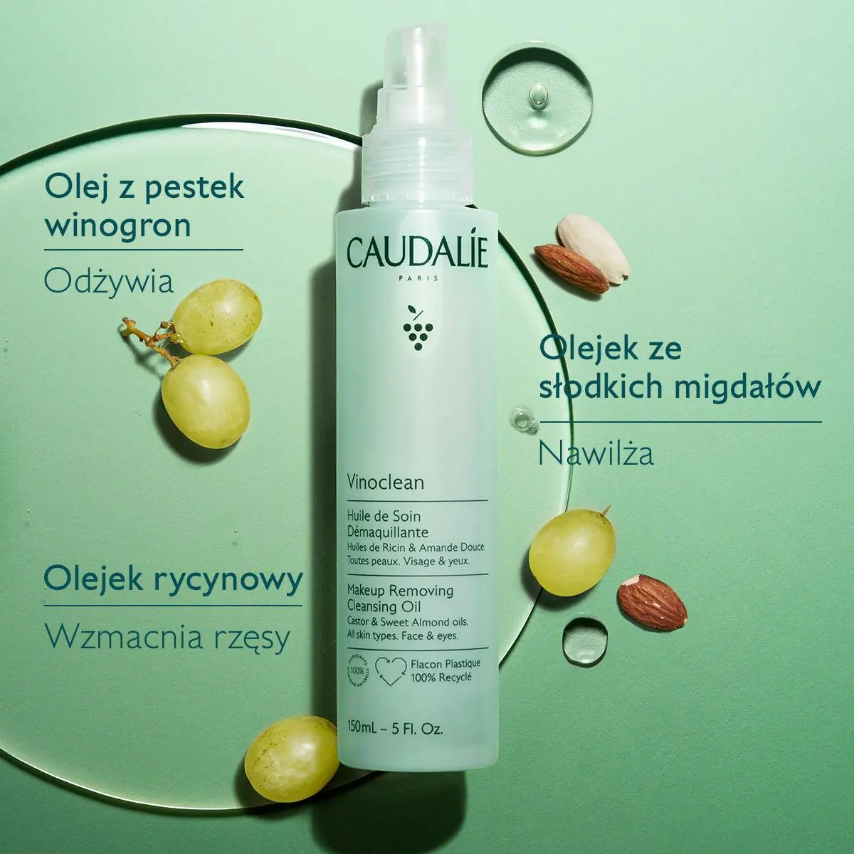 Caudalie Vinoclean ulje za skidanje šminke, 75 ml