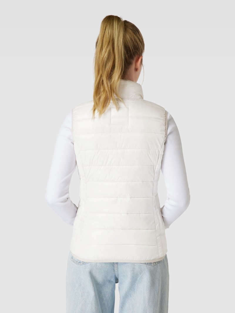 Steppweste mit Stehkragen in offwhite