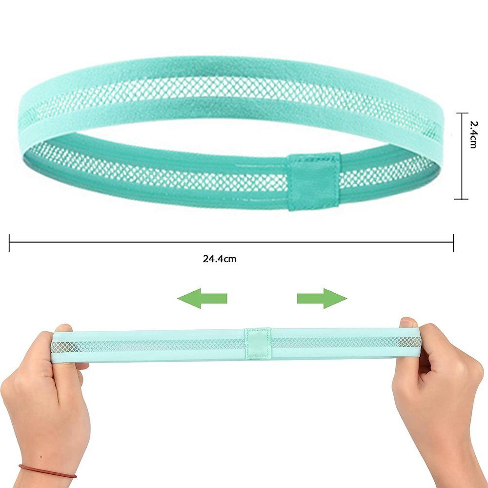 aikidio Schweißband Sport Stirnband Dünn,Anti-Rutsch Haarband,Unisex Elastisch Stirnbänder