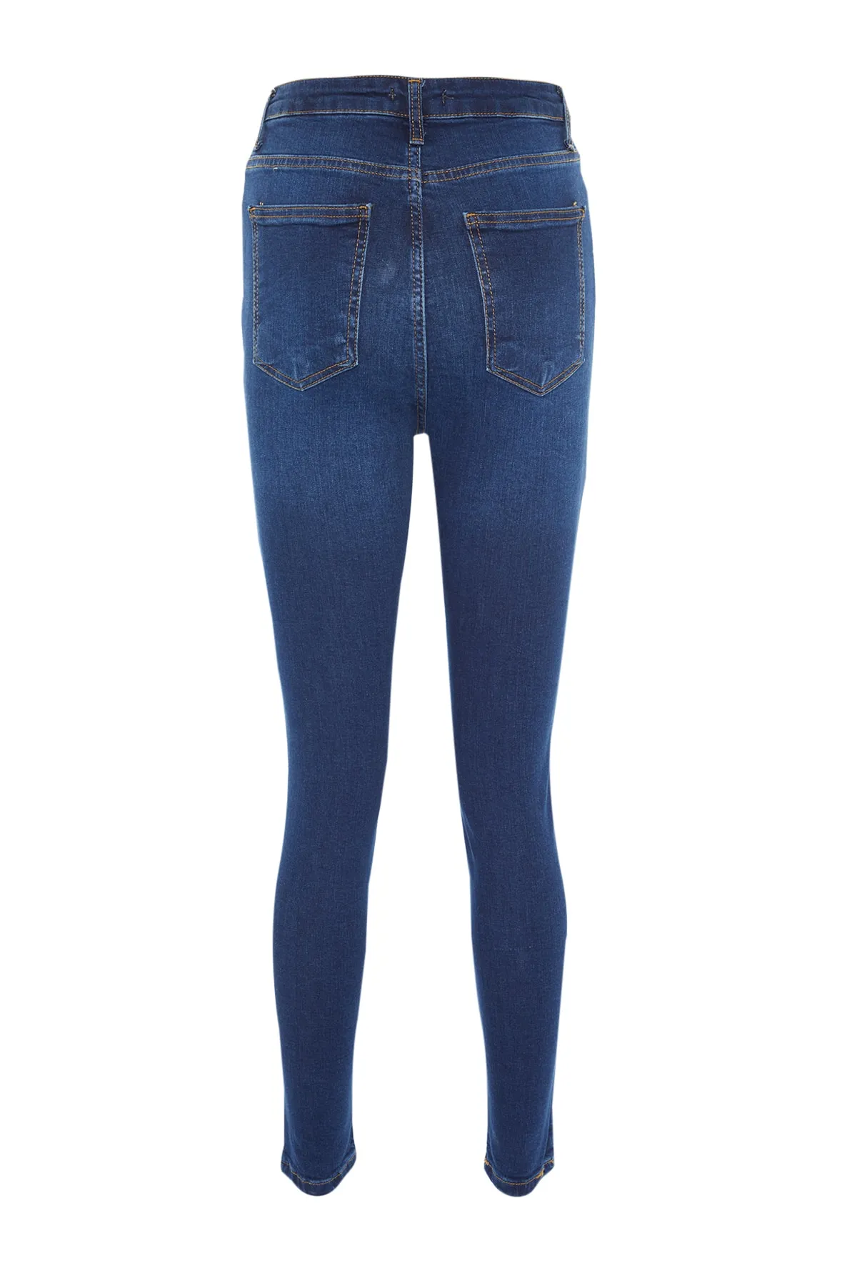 Trendyol Collection  Marineblaue Skinny-Jeans mit superhoher Taille TWOSS22JE0560