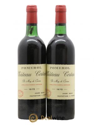 Château Certan de May  1975 - Lot de 2 Bouteilles