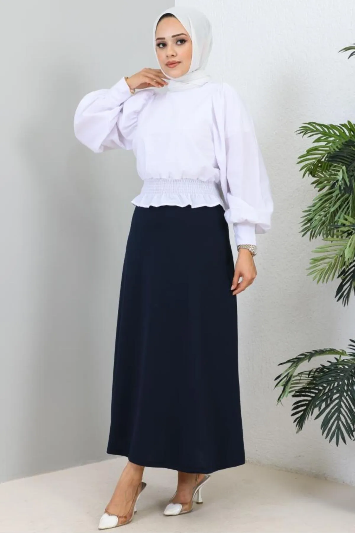 benguen  211 Mevlana Hijab Rock Marineblau