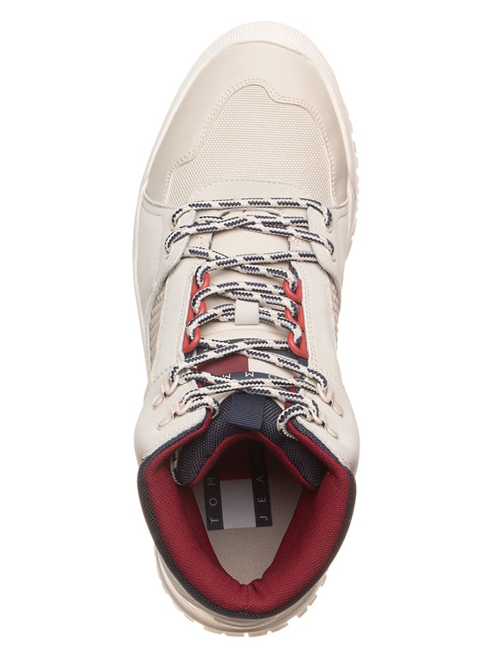 Tommy Hilfiger Shoes Leder-Boots in Creme günstig kaufen