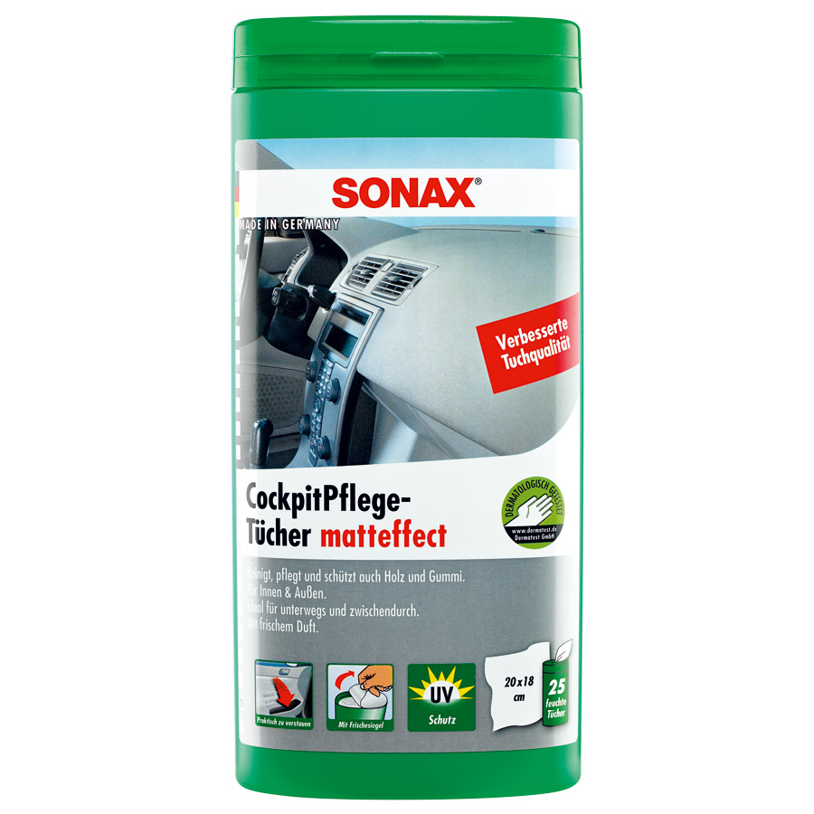 SONAX 415841 CockpitPflegeTücher matteffect Box 25 Stück - ATU