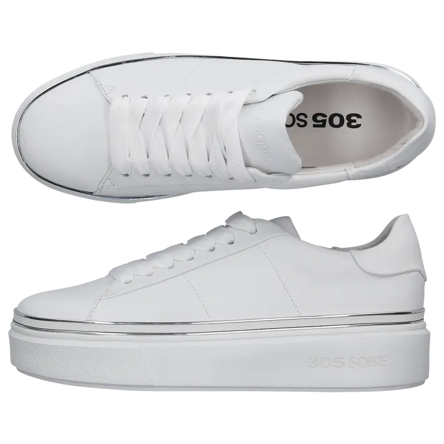 305 SOBE - Sneaker low TESSY Kalbsleder - weiß