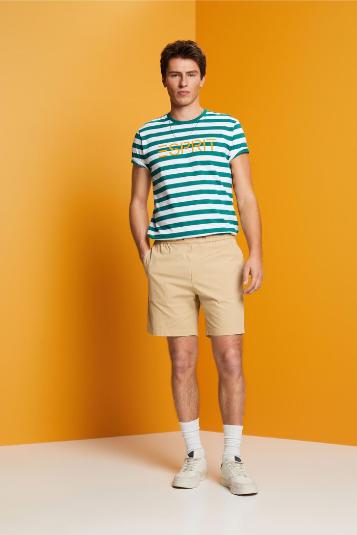 Pull-on-Shorts aus Baumwoll-Popelin