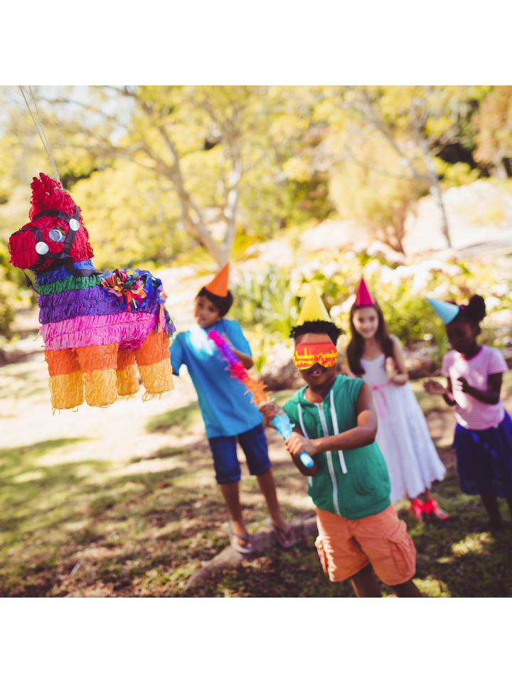 relaxdays 4tlg. Pinata-Zubehör in Bunt günstig kaufen onesize