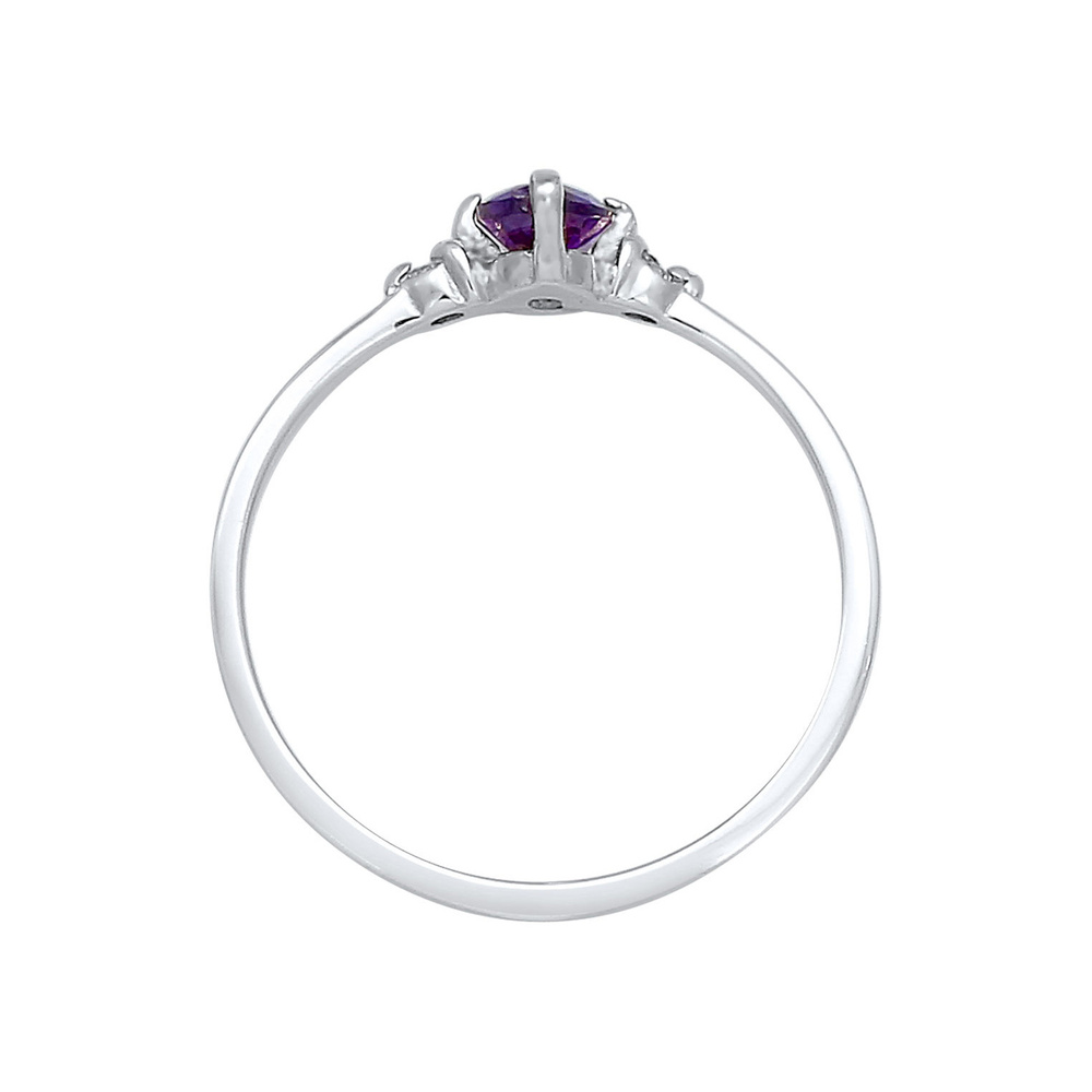 Elli Elli Bague Dames Solitaire Engagement Violet étincelant with Zirconia Crystals en Bague