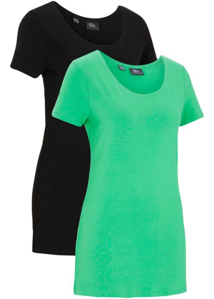 Sport-Longshirt mit Baumwolle (2er Pack)
