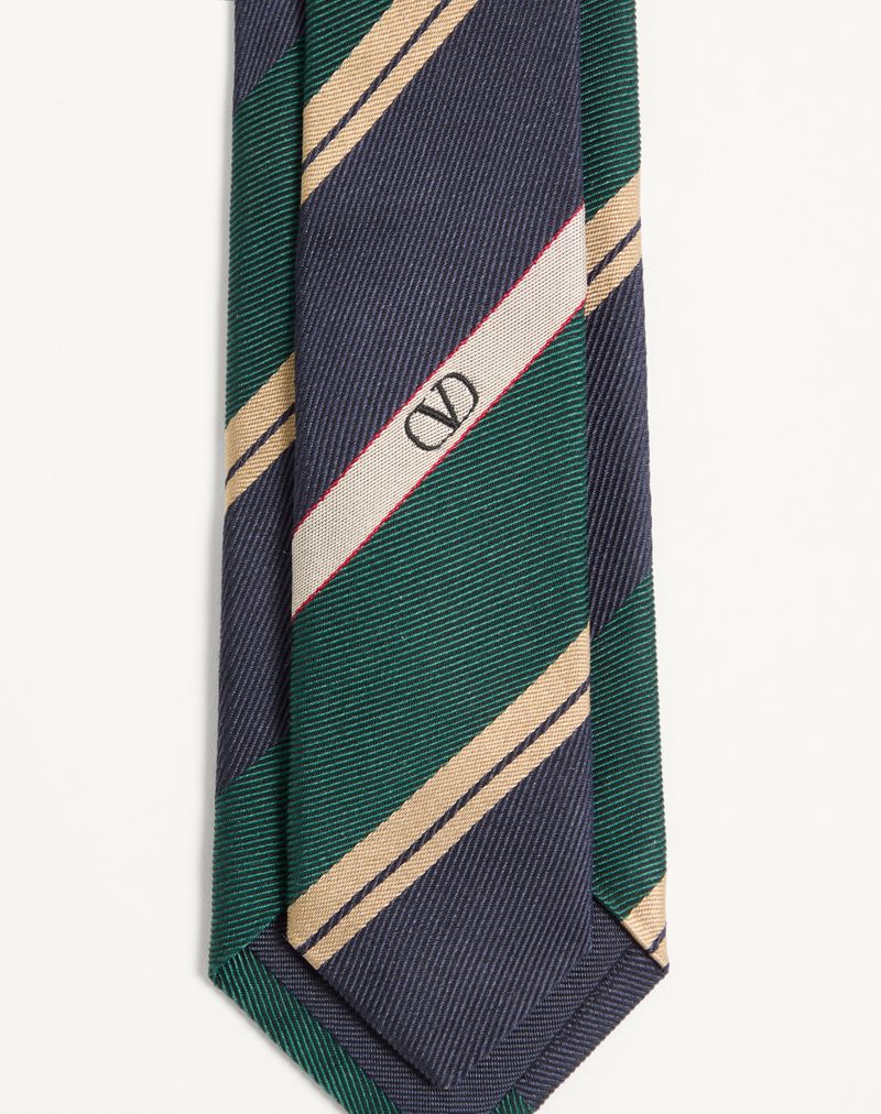 Valentie Regiment Jacquard Zijden Stropdas